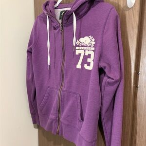 Roots Purple Hoodie with White Accents